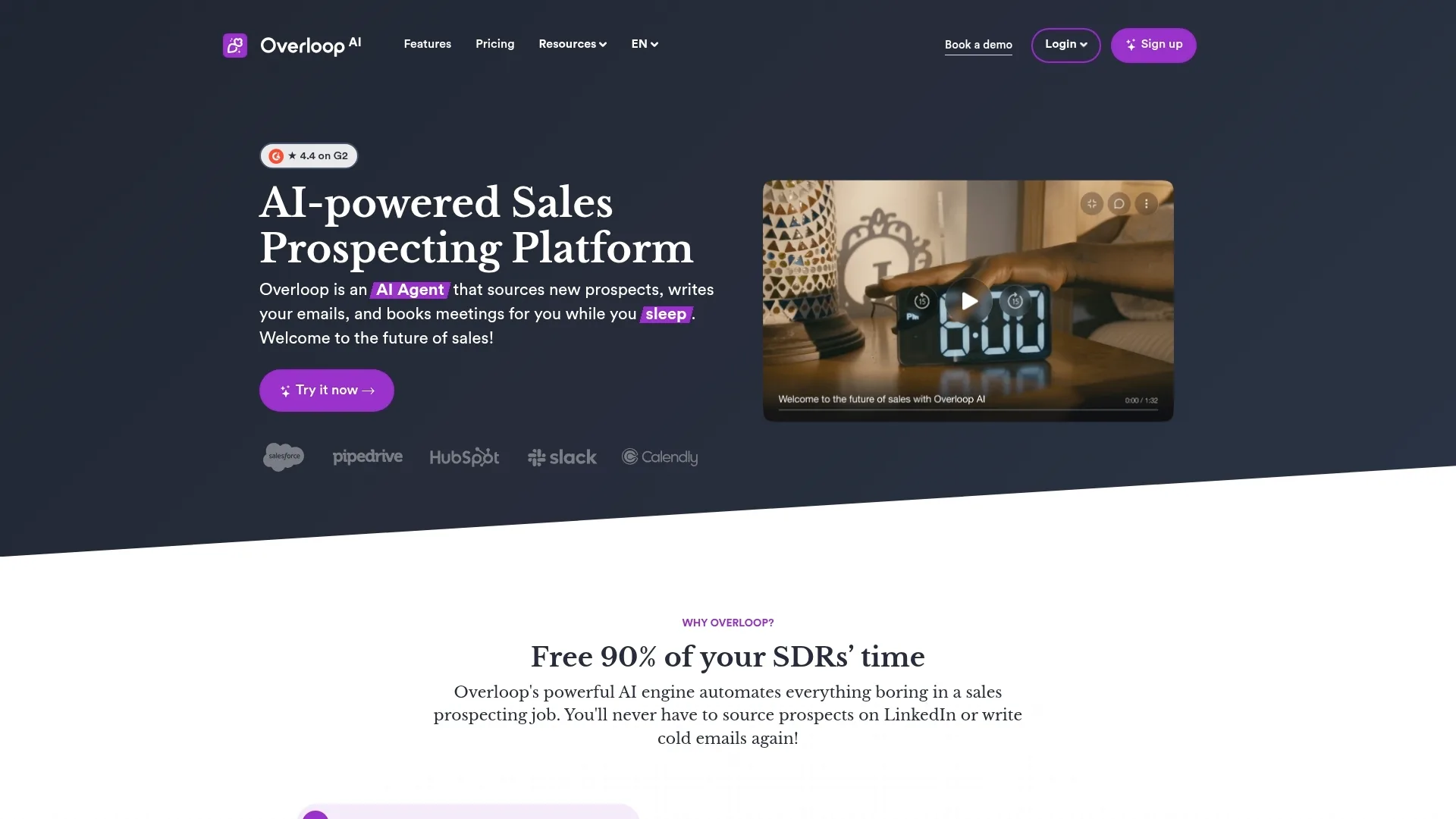 Screenshot of website Overloop