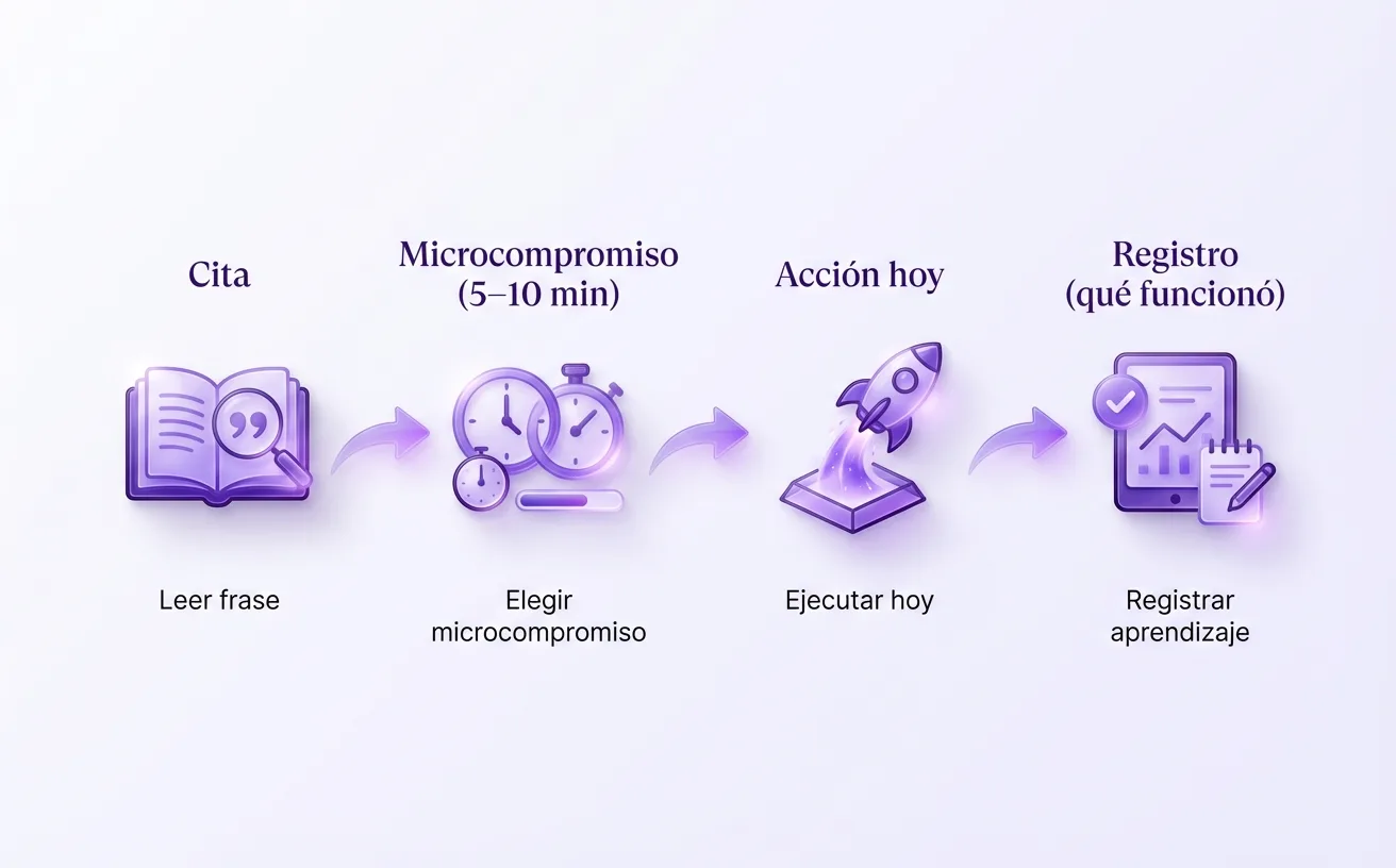 De frase inspiradora a microacción medible.
