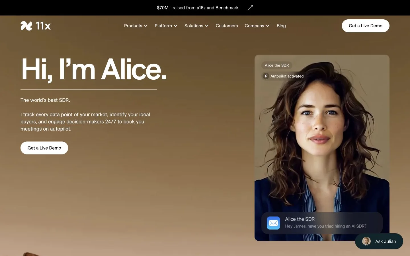 11x Alice website capture