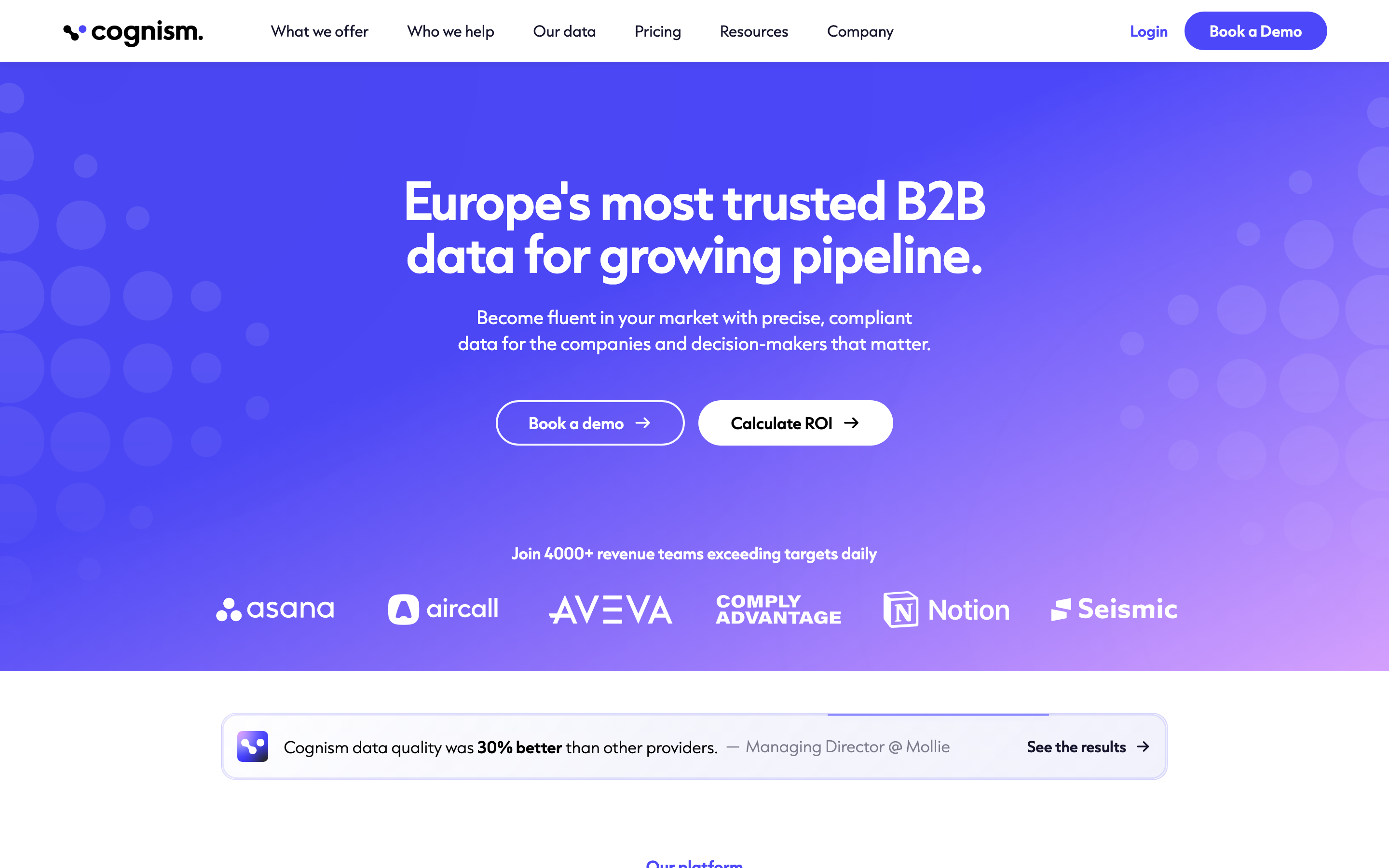 Cognism homepage