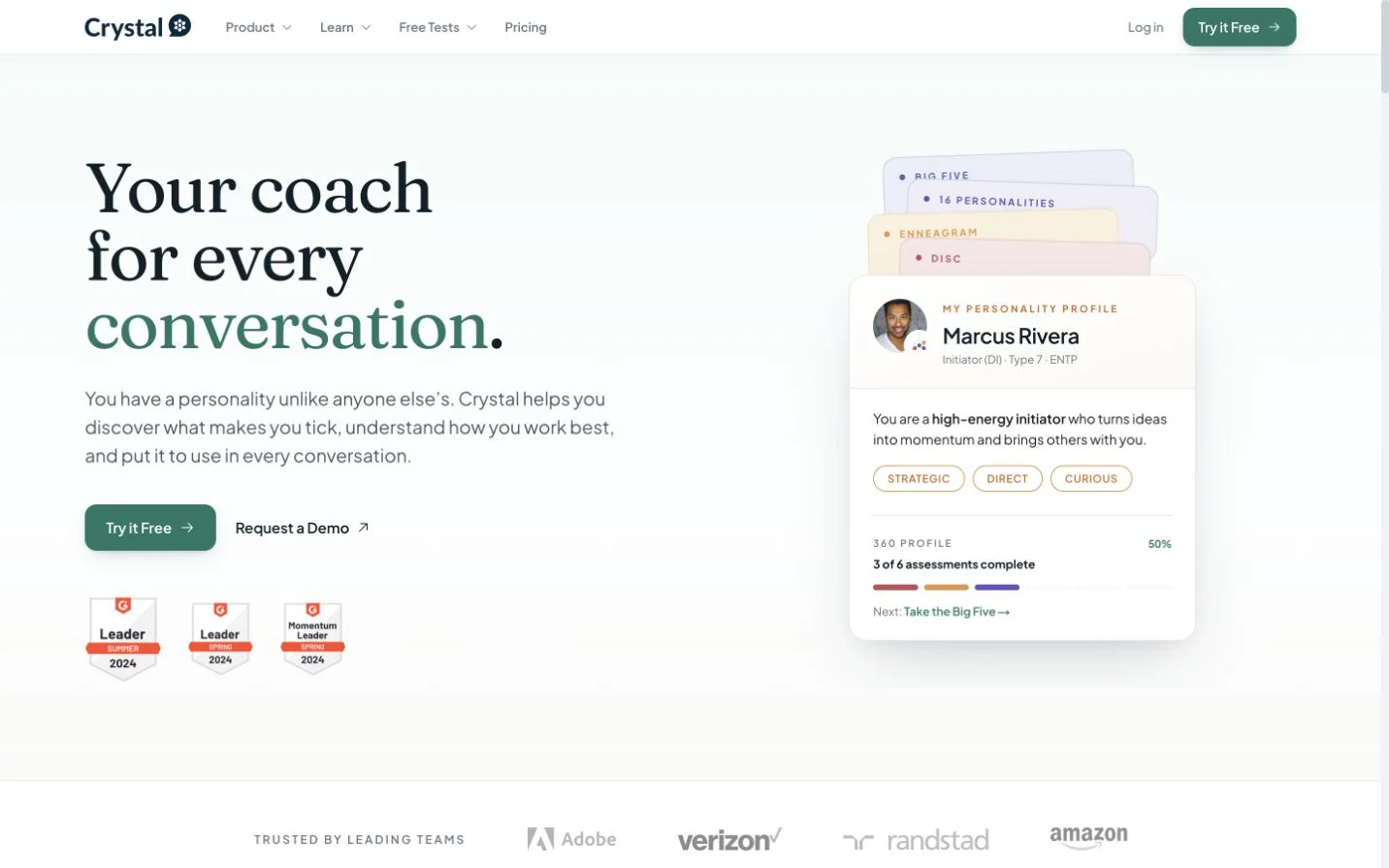 CrystalKnows website capture