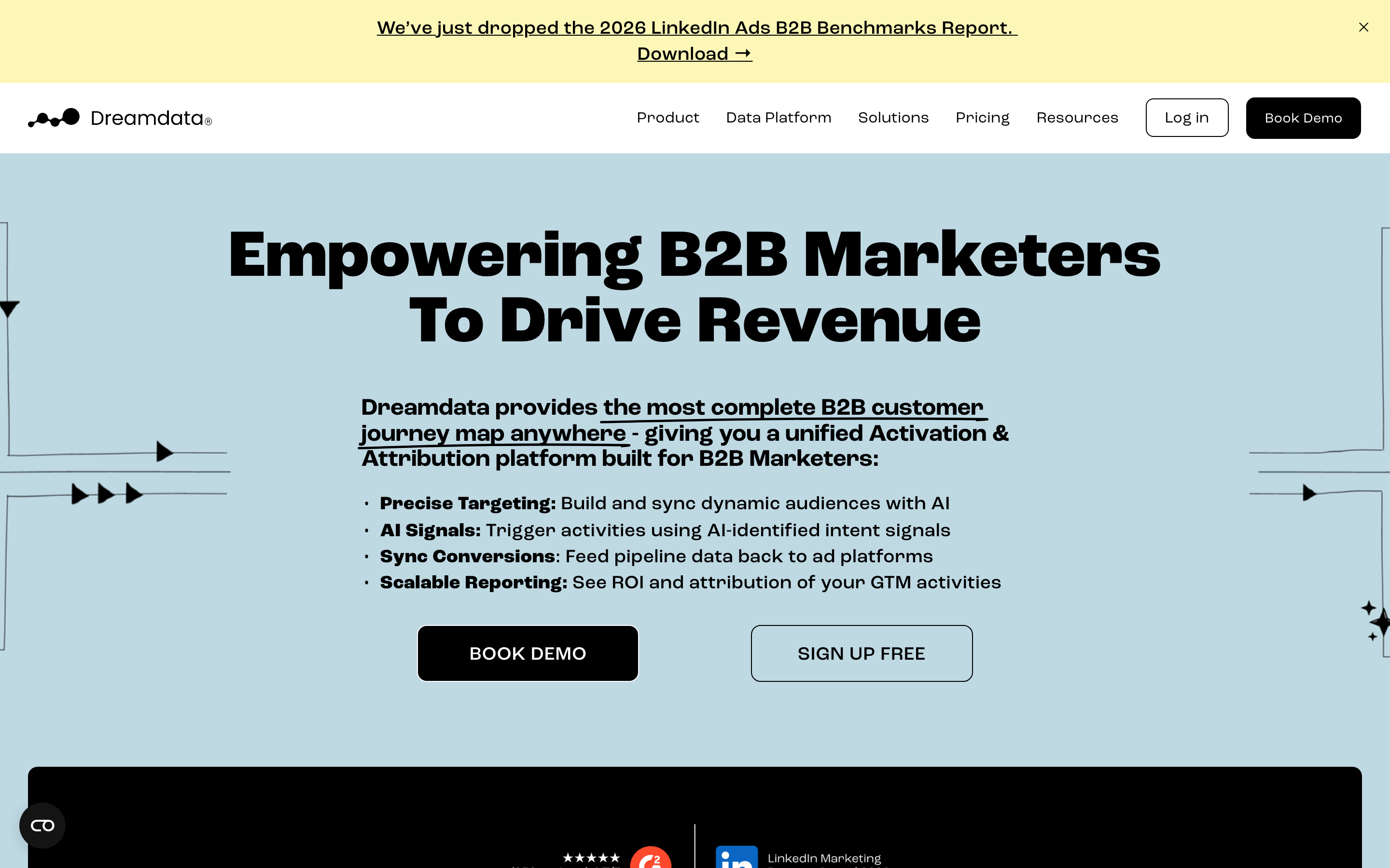 Dreamdata Signals homepage