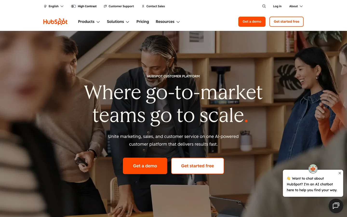 Hubspot dashboard interface