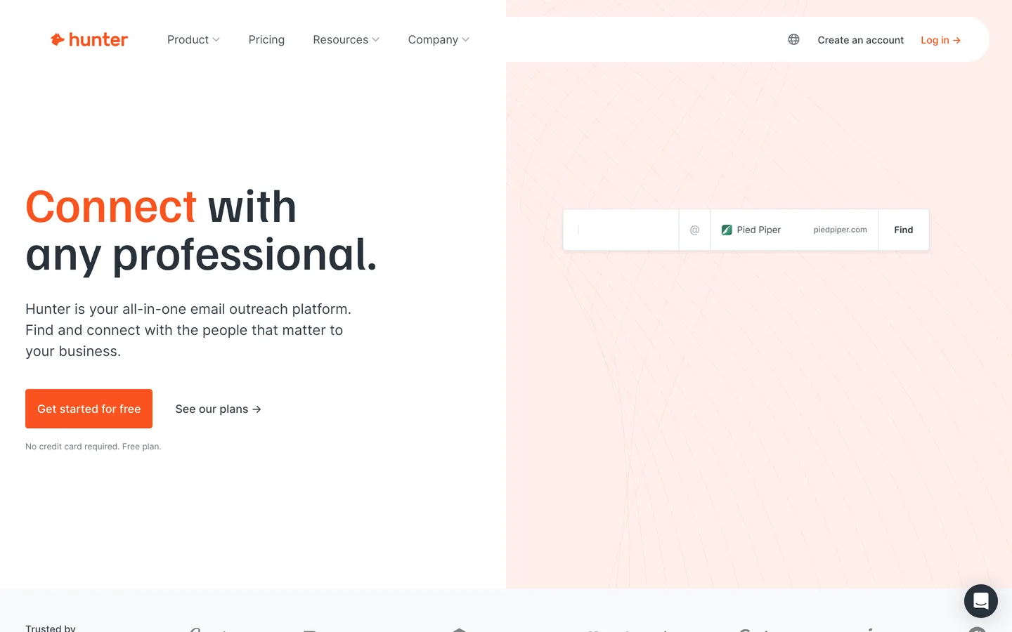 Hunter.io dashboard