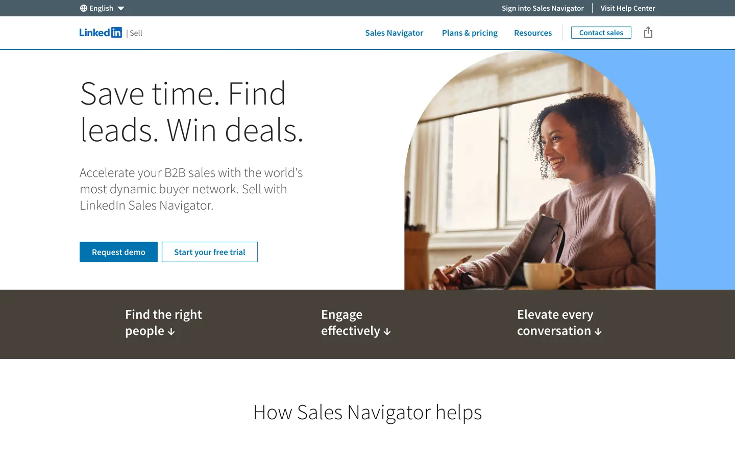 Sales Navigator dashboard interface
