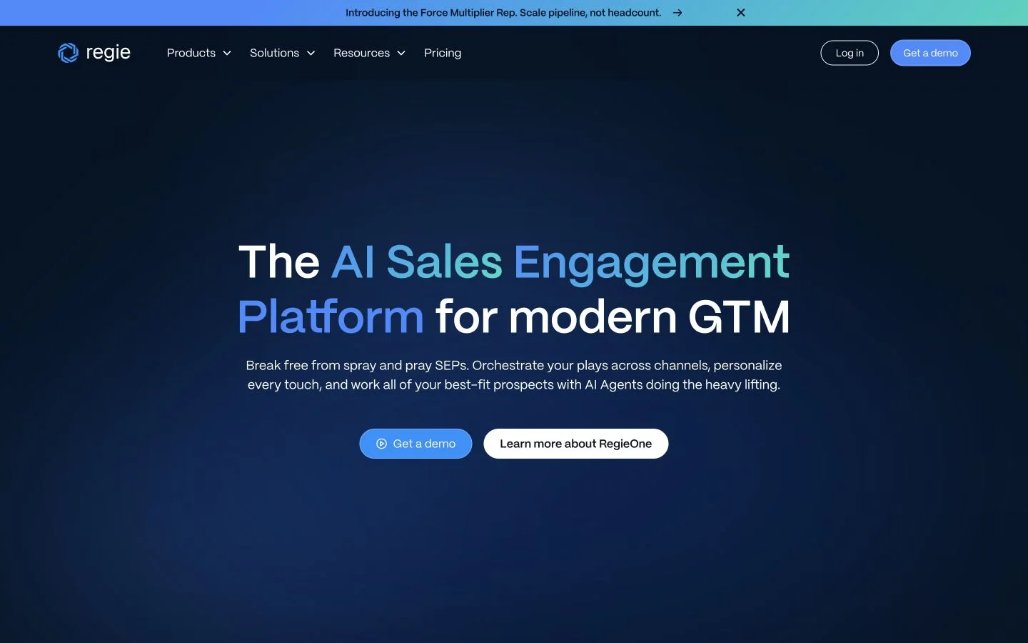 Regie.ai website capture