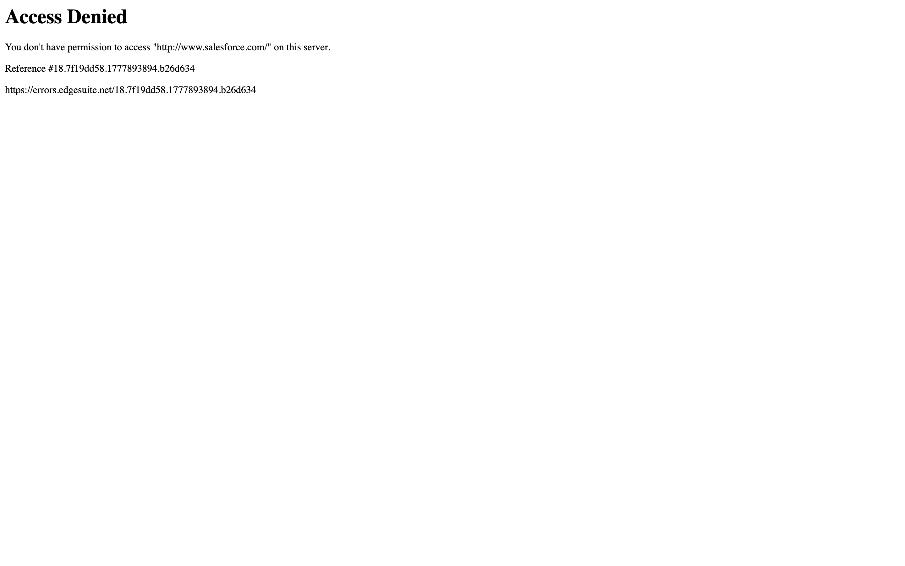 Salesforce dashboard interface