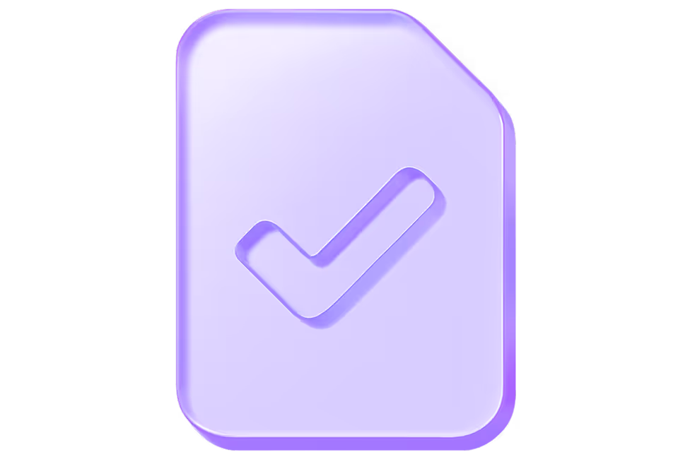 document with a checkmark