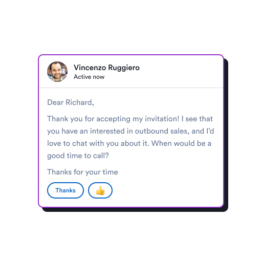 Automatically send LinkedIn direct messages