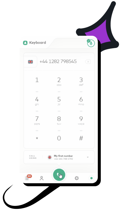 Picture illustration of Aircall dialer in Overloop